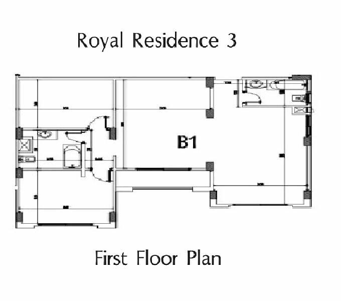 110M%C2%B2 F Floor 2 Bedroom B1 Royal Residence 3 1