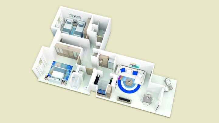 120M² Two bedroom Atelier Residence