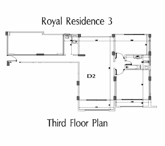 125M² T Floor 2 Bedroom D2 Royal Residence 3