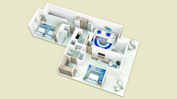 134M² Two bedroom Atelier Residence