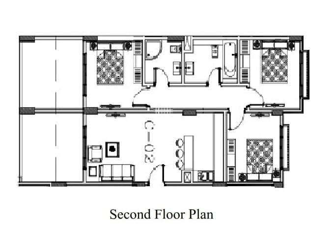 140M² S Floor 3 Bedroom C2 Royal Residence 6