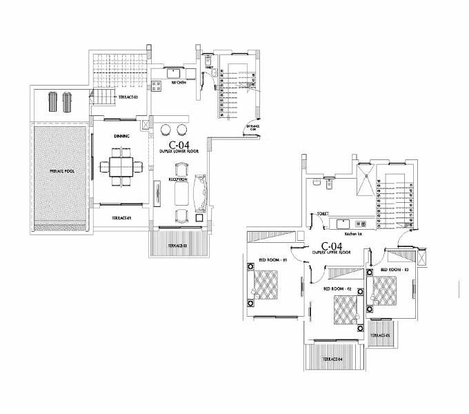 300M%C2%B2 S Floor 3 Bedroom Duplex C04 Royal Residence 4