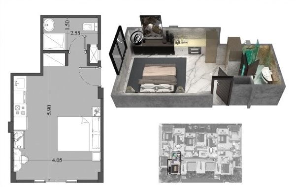 38M%C2%B2 First Floor Studio Down Town Residence e1634550874270