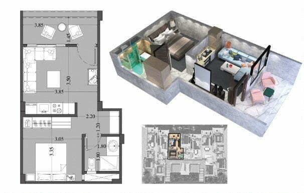 45M%C2%B2 Ground Floor Studio DownTown Residence