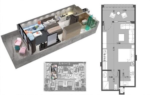 47M² Ground Floor Studio DownTown Residence