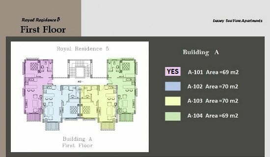 69M² F Floor 1 Bedroom A101 Royal Residence 5