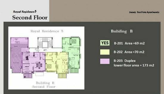 69M² S Floor 1 Bedroom B201 Royal Residence 5