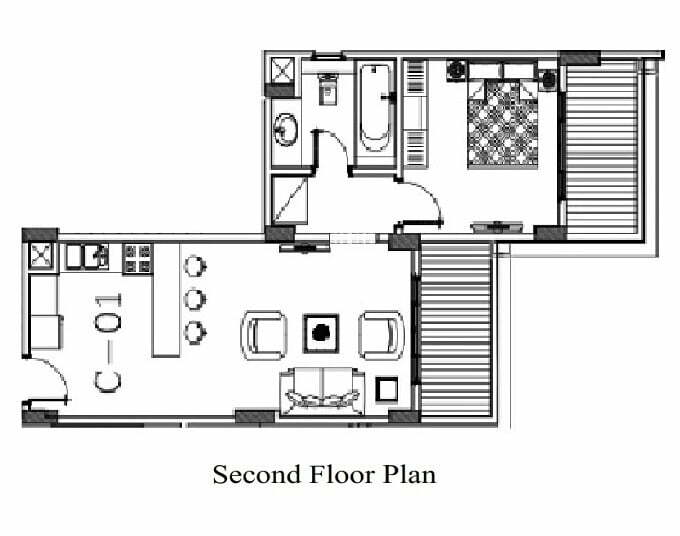 80M² S Floor 1 Bedroom C1 Royal Residence 6